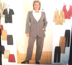 7570 SS-LS 1 BUTTON JACKET,PANTS,SHORTS,SKIRT PATTERN 18-24W